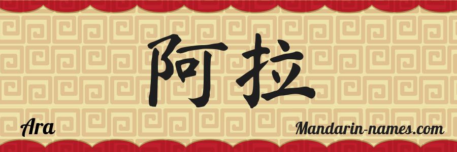 Ara in Mandarin Chinese - Name in Chinese Mandarin-names.com