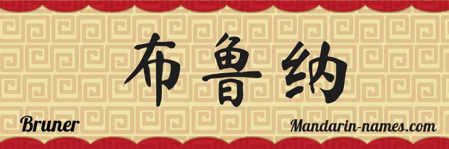 El nombre Bruner en caracteres chinos