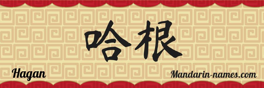 El nombre Hagan en caracteres chinos