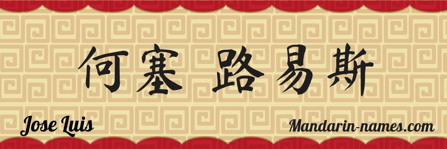 The name Jose Luis in chinese characters