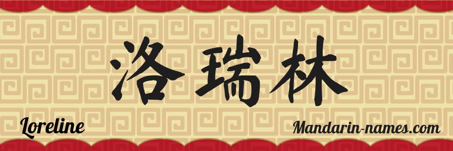 The name Loreline in chinese characters