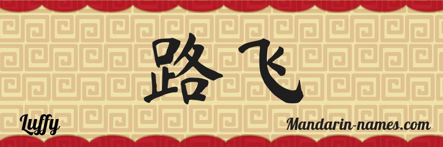 The name Luffy in chinese characters