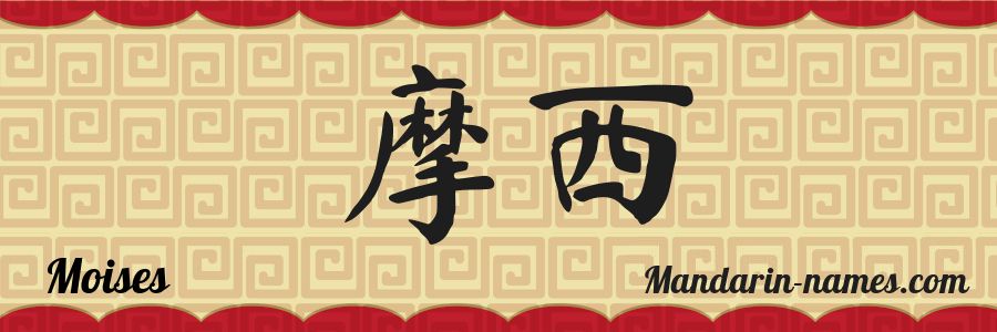 El nombre Moises en caracteres chinos