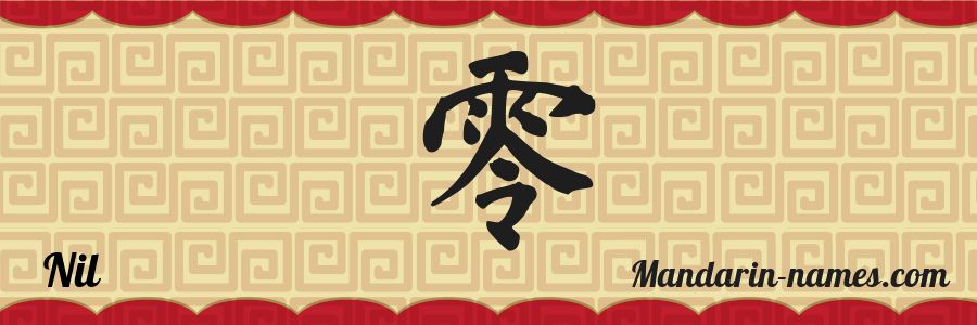 The name Nil in chinese characters