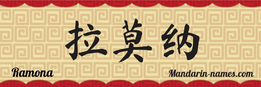 El nombre Ramona en caracteres chinos
