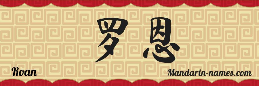 El nombre Roan en caracteres chinos