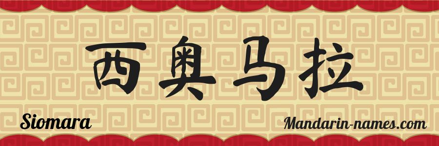 The name Siomara in chinese characters